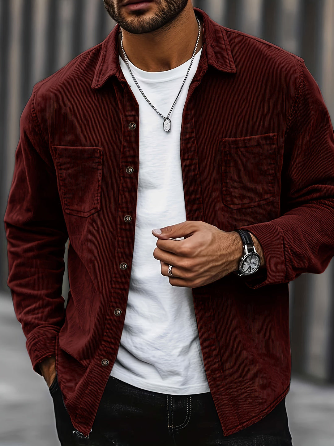 Bryce | Ribbed Textured Overshirt