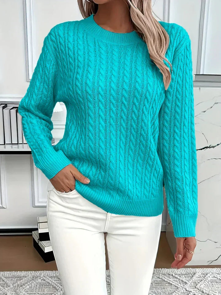 Lena | Classic Cable Knit Sweater with High Quality Yarn for Women