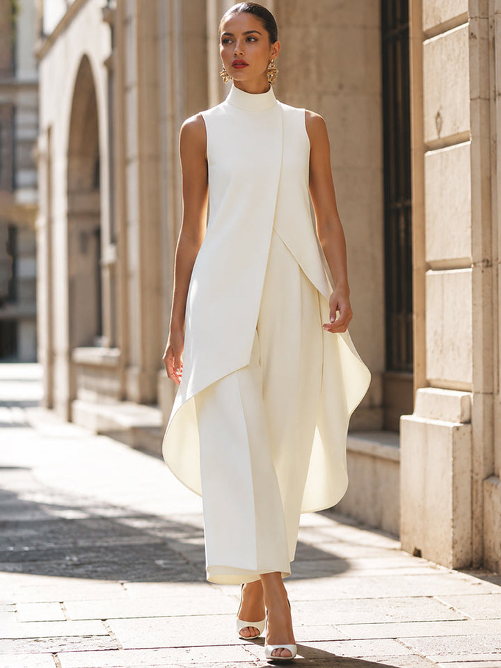 Everly | Wide Leg Two Piece Suit with Tailored Minimalist Lines for Women