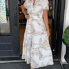 Solene - Boho Chic V-Neck Floral Maxi Dress