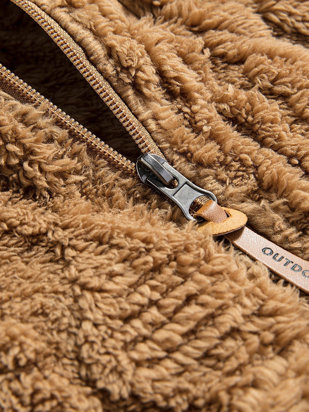 Velinor | Jacquard Teddy Hoodie with Geometric Texture for Men