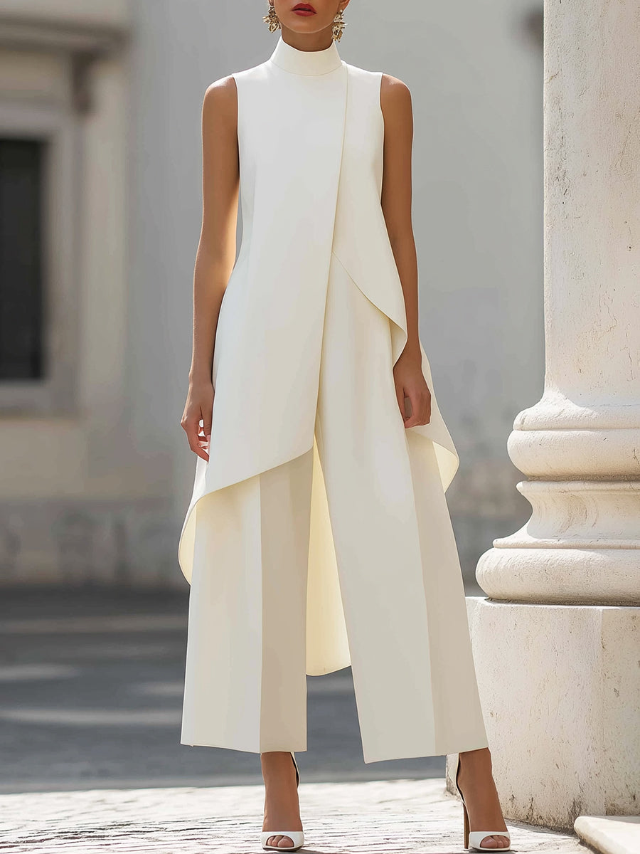 Everly | Wide Leg Two Piece Suit with Tailored Minimalist Lines for Women