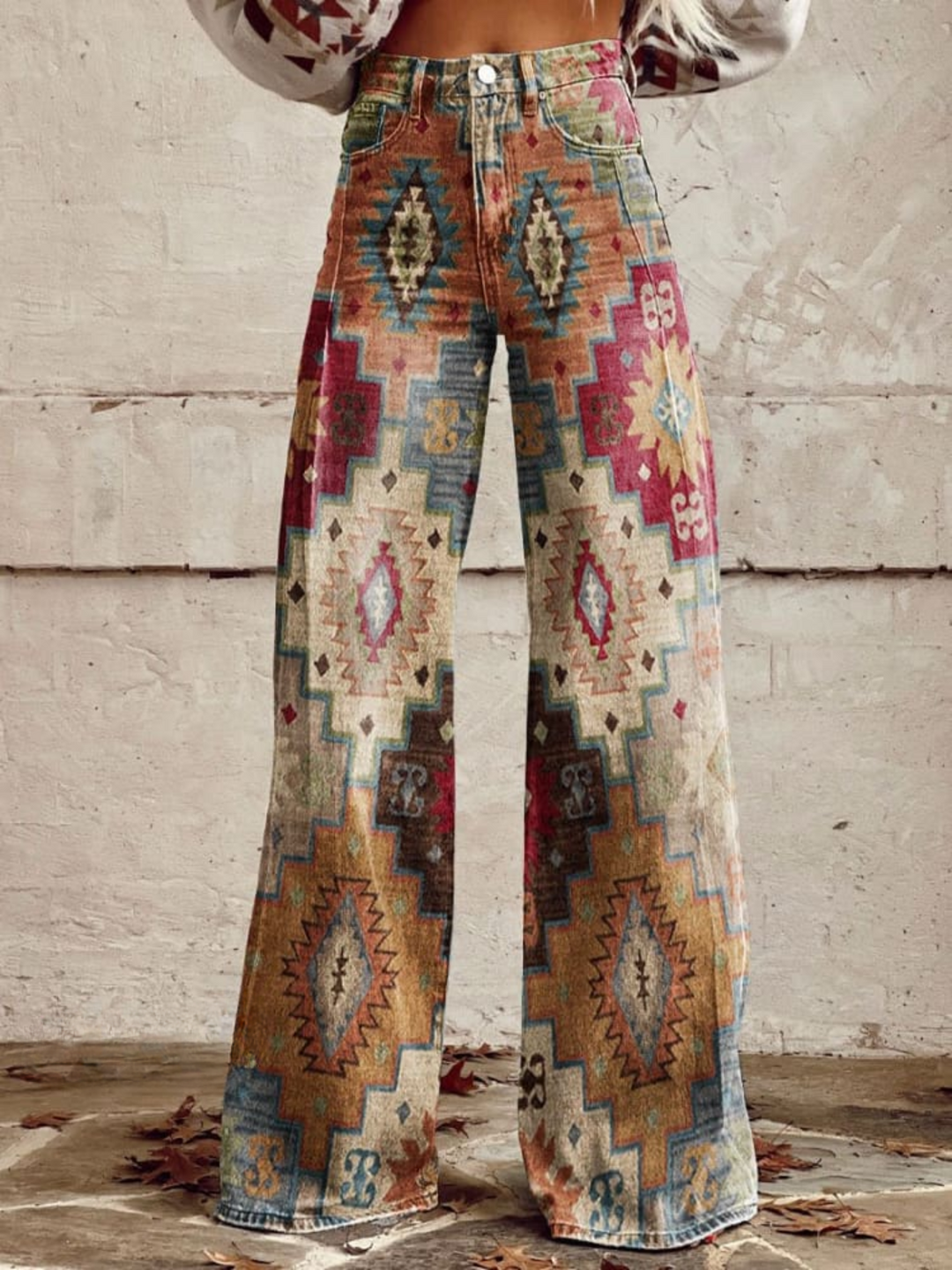 LÉA™ - Elegant and Modern Retro Chevron Pants