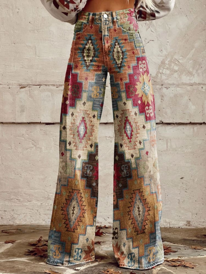 LÉA™ - Elegant and Modern Retro Chevron Pants