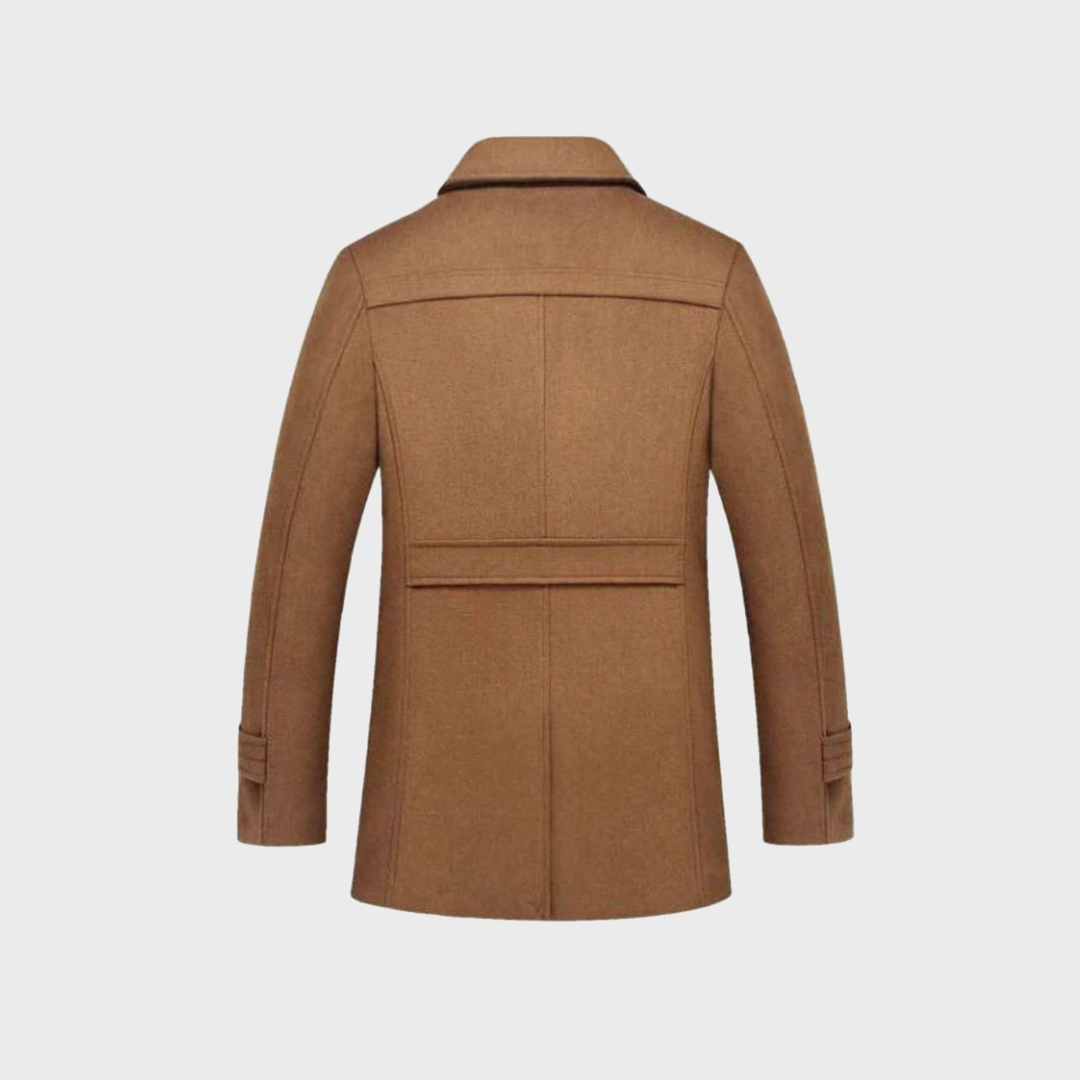Bradford | Wool Blend Peacoat with Structured Shoulders for Men