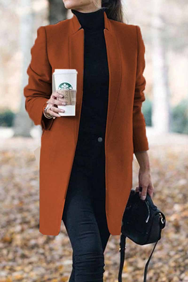 Eugenia | Collarless Open Front Coat with Shawl Shaping for Women