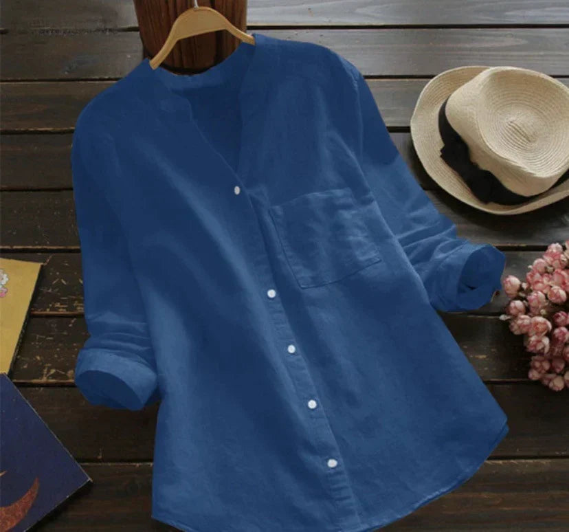 Sophie - Leisure Shirt Made Of Fine Cotton