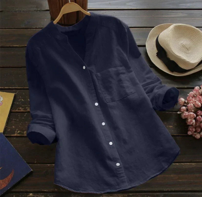Sophie - Leisure Shirt Made Of Fine Cotton