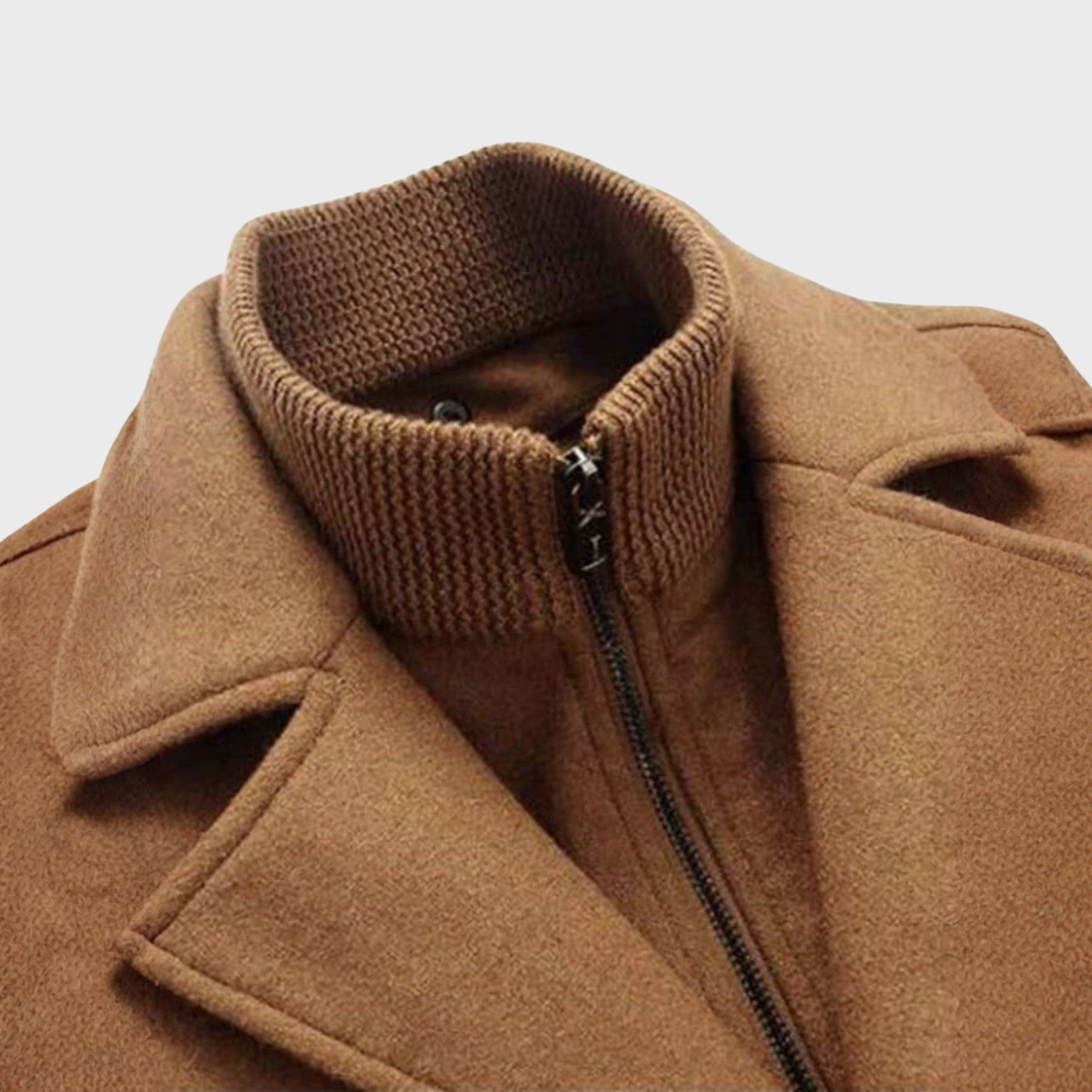 Bradford | Wool Blend Peacoat with Structured Shoulders for Men