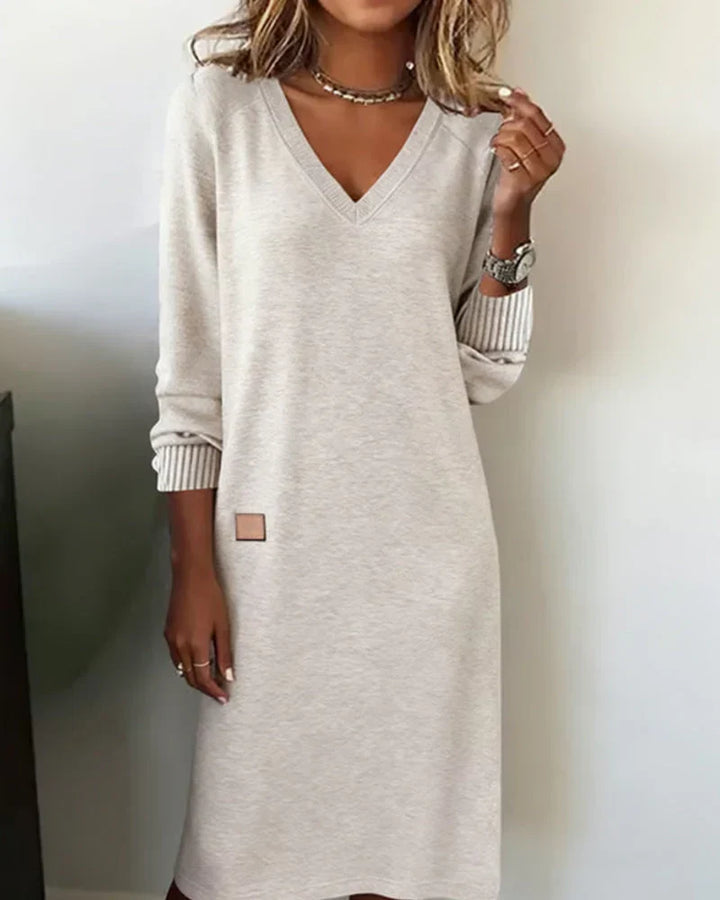 Sabine | Soft Knit Dress with Long Sleeves and Easy Shape for Women