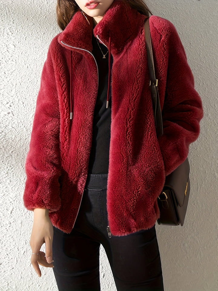 Avelora | Cosy Zip Jacket with Plush Feel and Modern Cut for Women