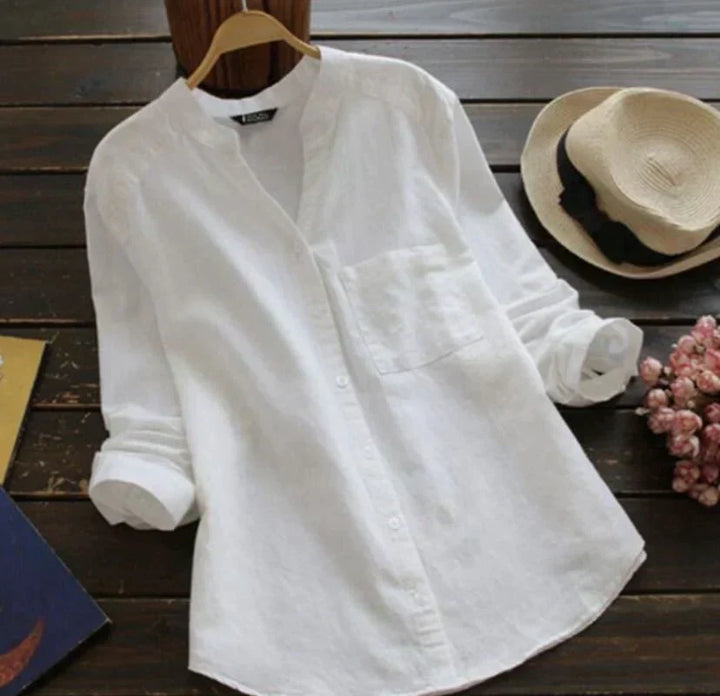 Sophie - Leisure Shirt Made Of Fine Cotton