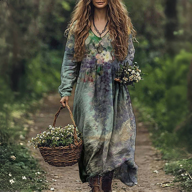 Yoani - Vintage Floral Dress