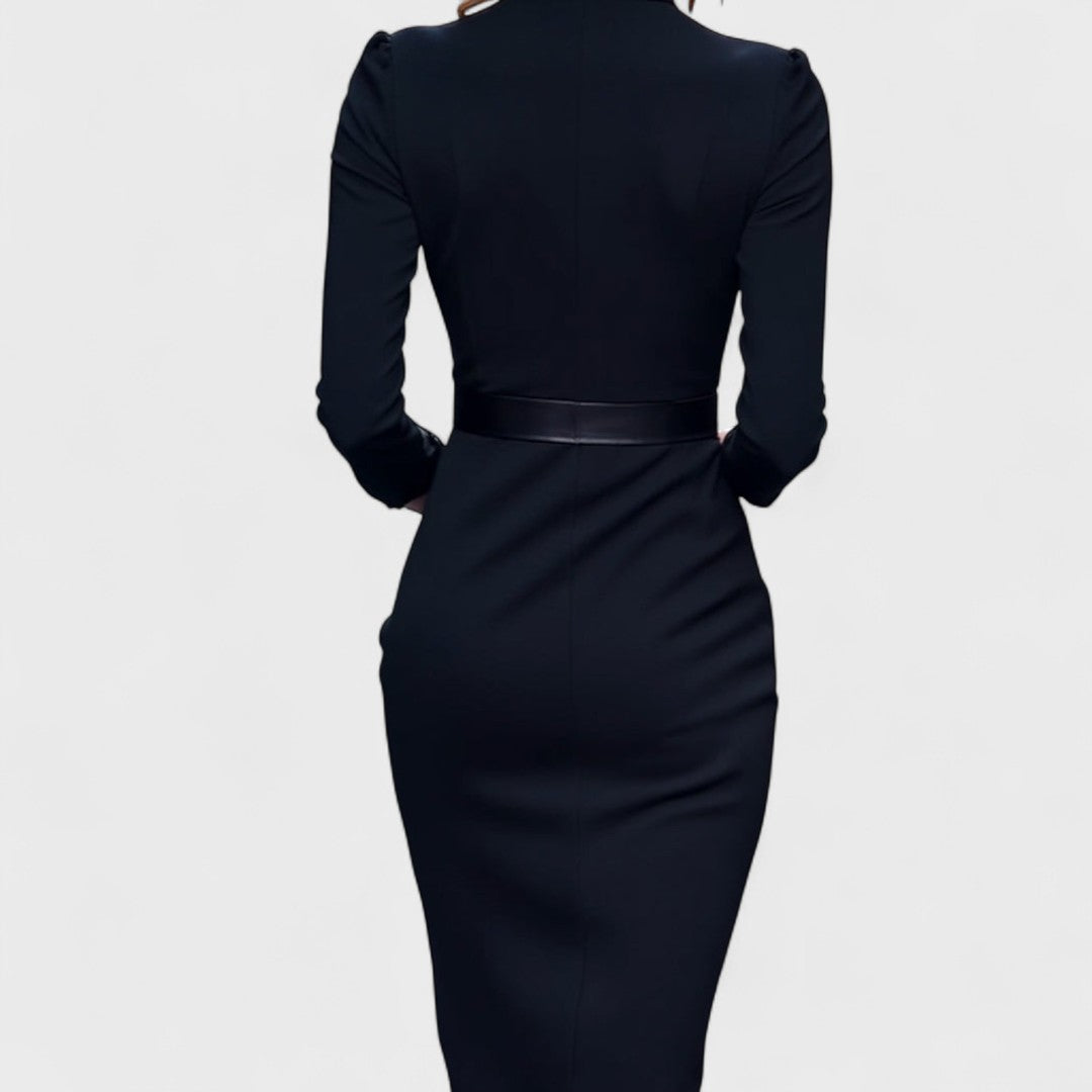 Mandarin Luxe - Maxi Dress With Belt