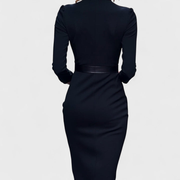 Mandarin Luxe - Maxi Dress With Belt