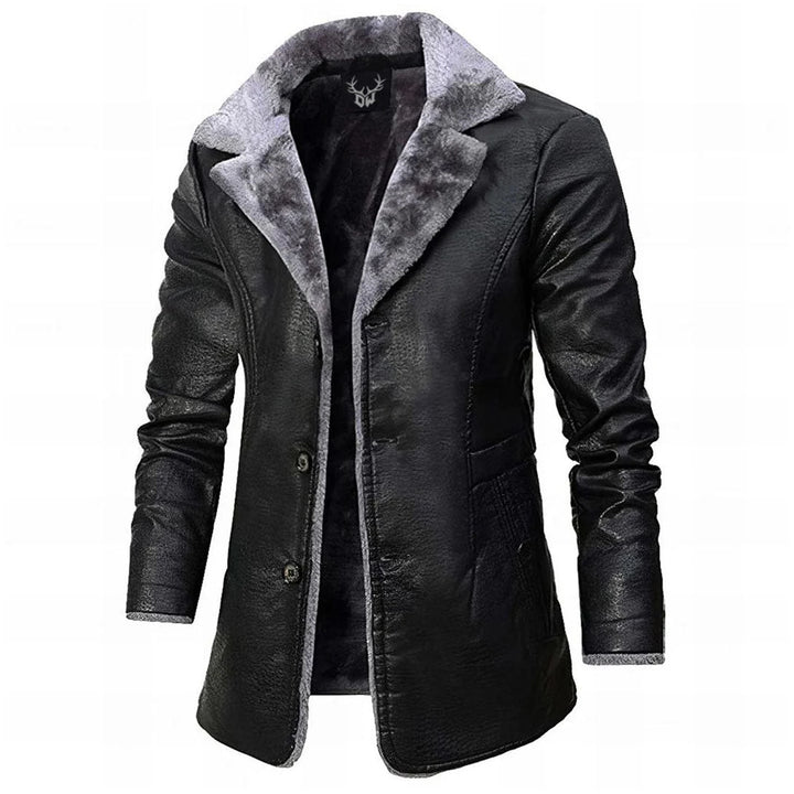 Elegant And Casual Leather Jacket For Men