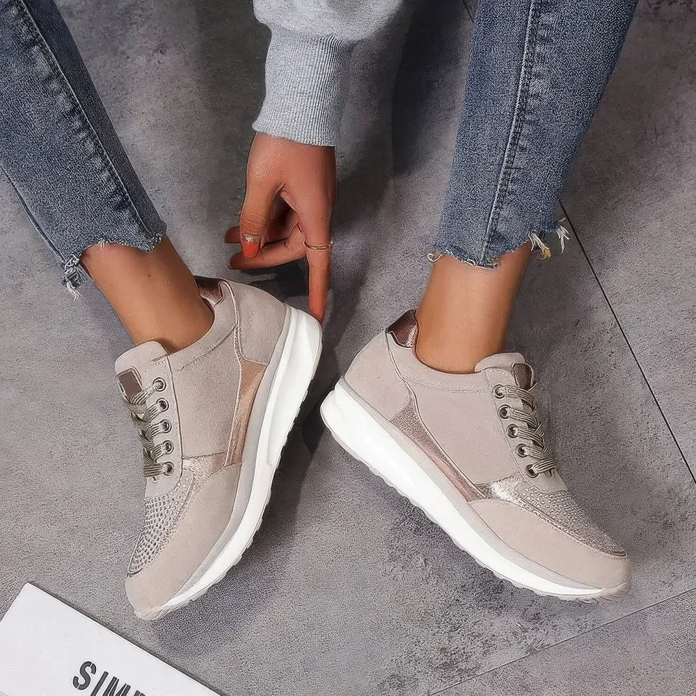 Vulcanized Platform Sneakers For Women
