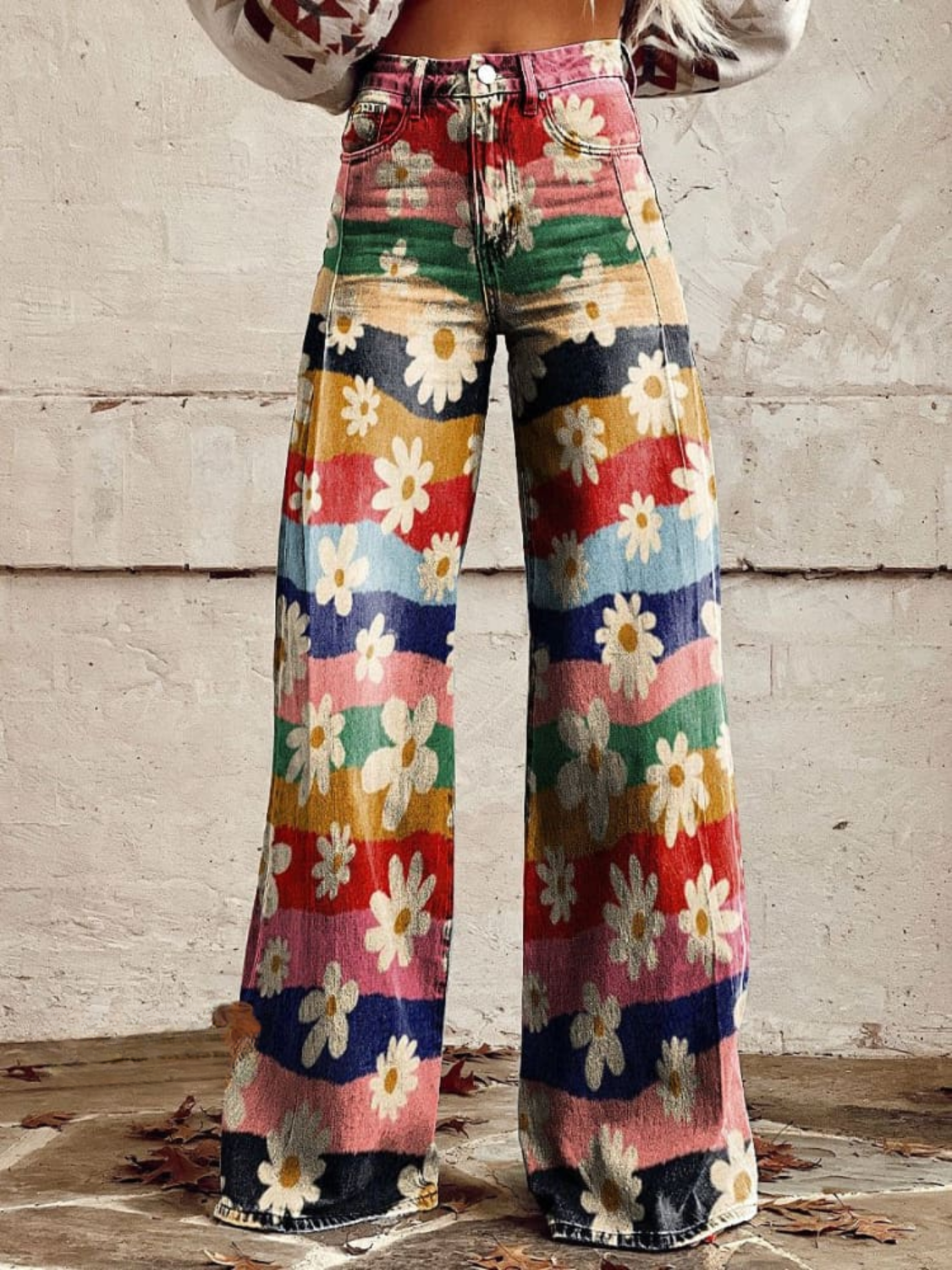 LÉON™ | Retro Floral Pants Elegant and Comfortable