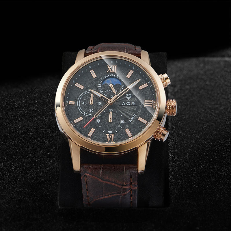 Luxury Quartz Watch Made of Leather