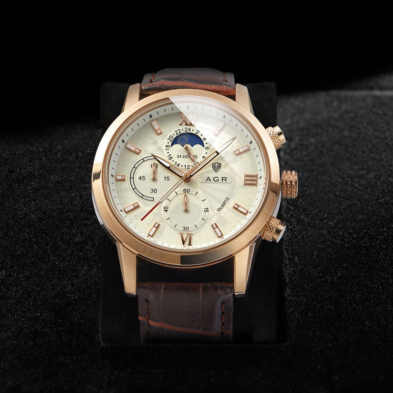 Luxury Quartz Watch Made of Leather