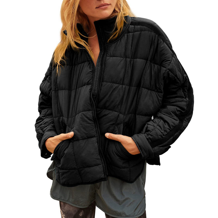 April | Lightweight Compact Puffer Jacket with Zip Front for Women