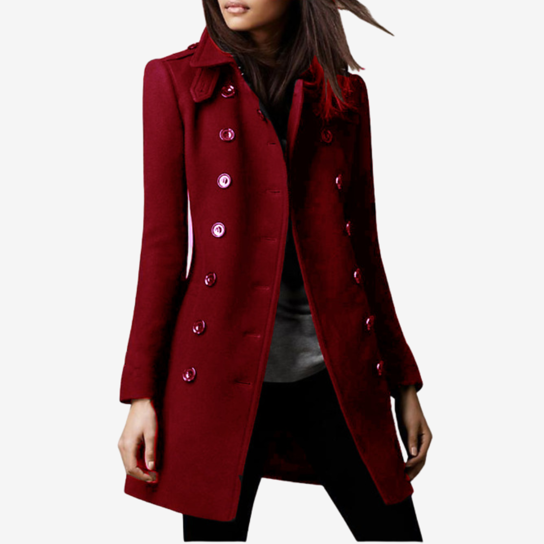 Rosellea Elegant Button-Down Coat