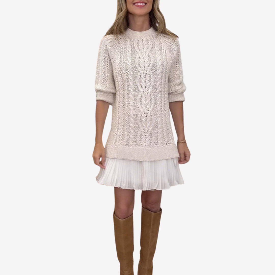 Gaelle Knit Sweater Dress