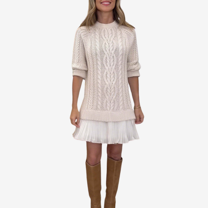 Gaelle Knit Sweater Dress