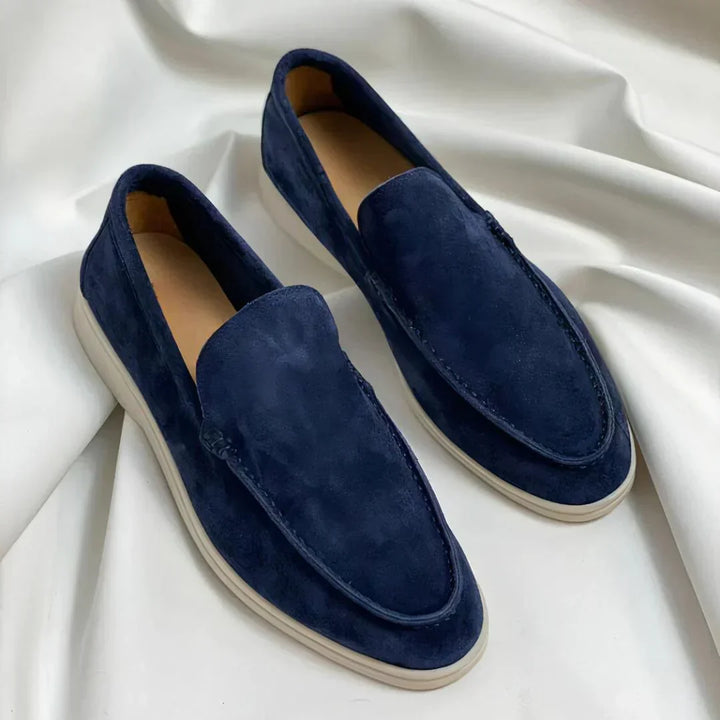 Barnaby | Suede Loafers with Sharp Silhouette and Soft Sole for Men