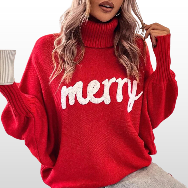 Emmie | Loose Fit Knit Sweater with Batwing Sleeves for Women