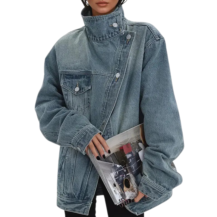 Camille | Asymmetric Button Jacket with Street Style Cut for Women