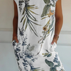 Iris - Casual Loose-Fit Knee-Length Printed Dress