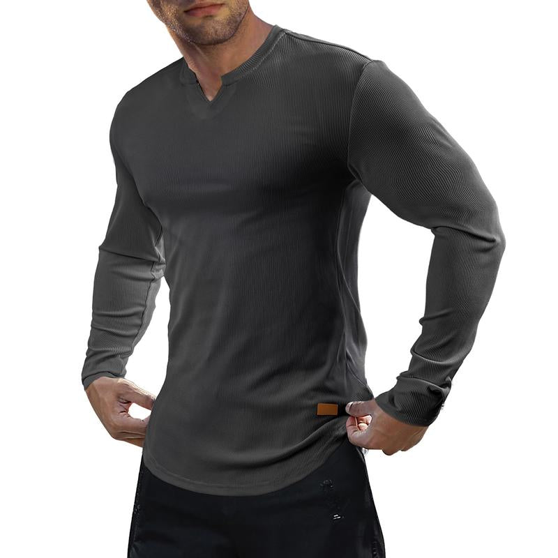 Elias | Athletic Ribbed Longline Top with Sculpted Fit for Men