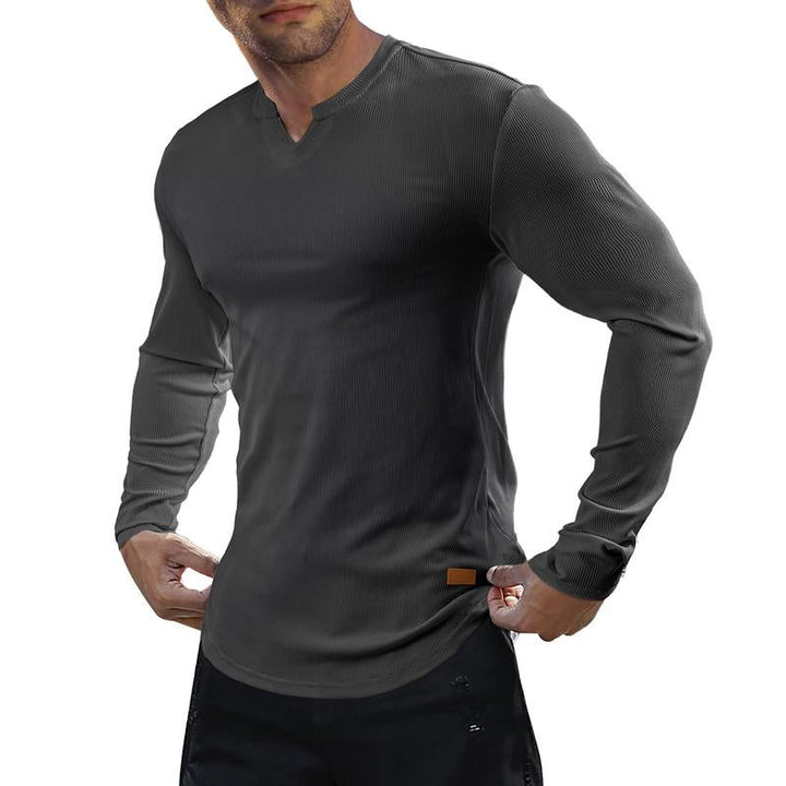 Elias | Athletic Ribbed Longline Top with Sculpted Fit for Men