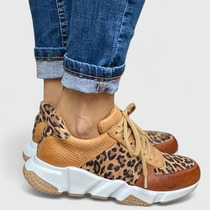 Pravira | Leopard Print Shoes with Enhanced Arch Support for Women