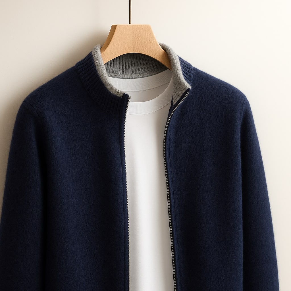 Harvey™ - Elegant Wool Zip Jacket