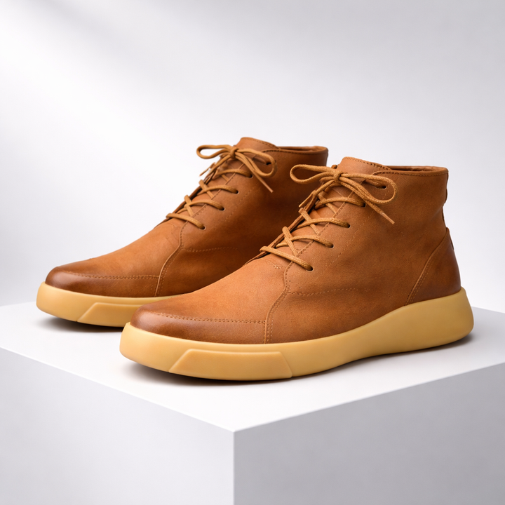 Parker | Leather Shoes with Ankle Height Profile and Cushioned Sole for Men