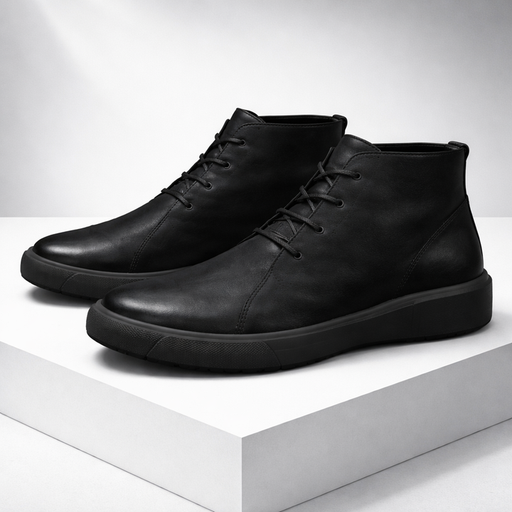 Parker | Leather Shoes with Ankle Height Profile and Cushioned Sole for Men