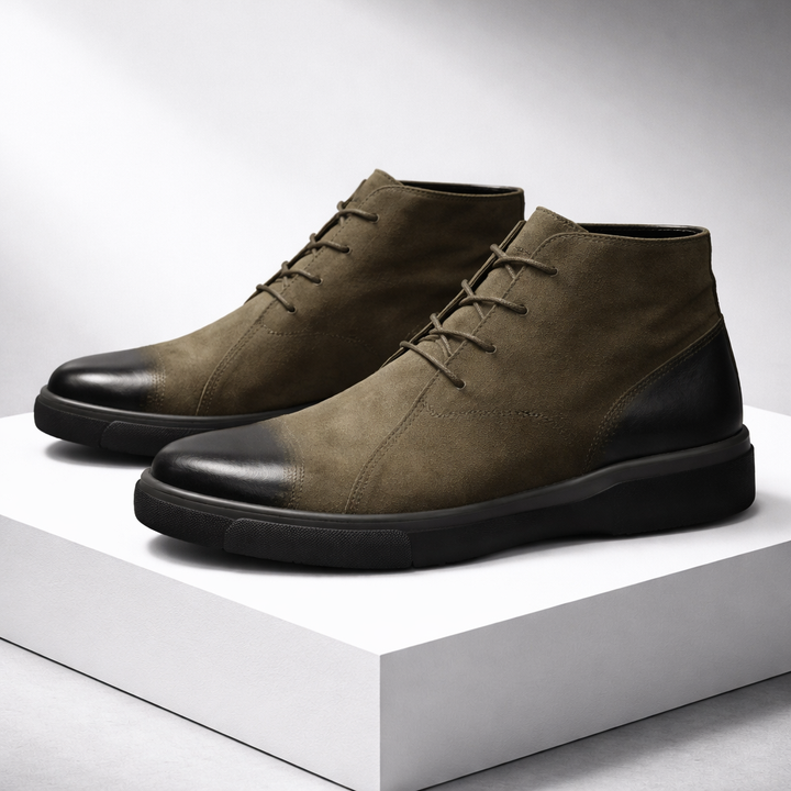 Parker | Leather Shoes with Ankle Height Profile and Cushioned Sole for Men