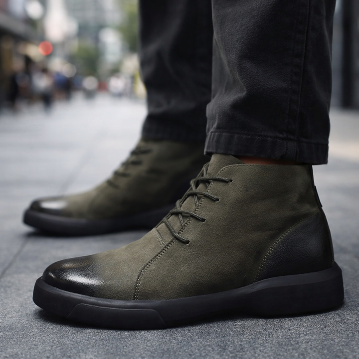 Parker | Leather Shoes with Ankle Height Profile and Cushioned Sole for Men