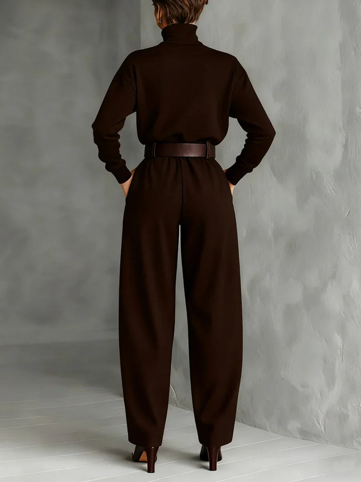 JULIET -Turtleneck &amp; Straight Leg Pants Set