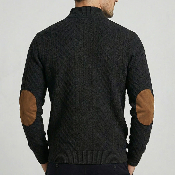 Langston | Classic High Collar Pullover with Clean Knit Body for Men