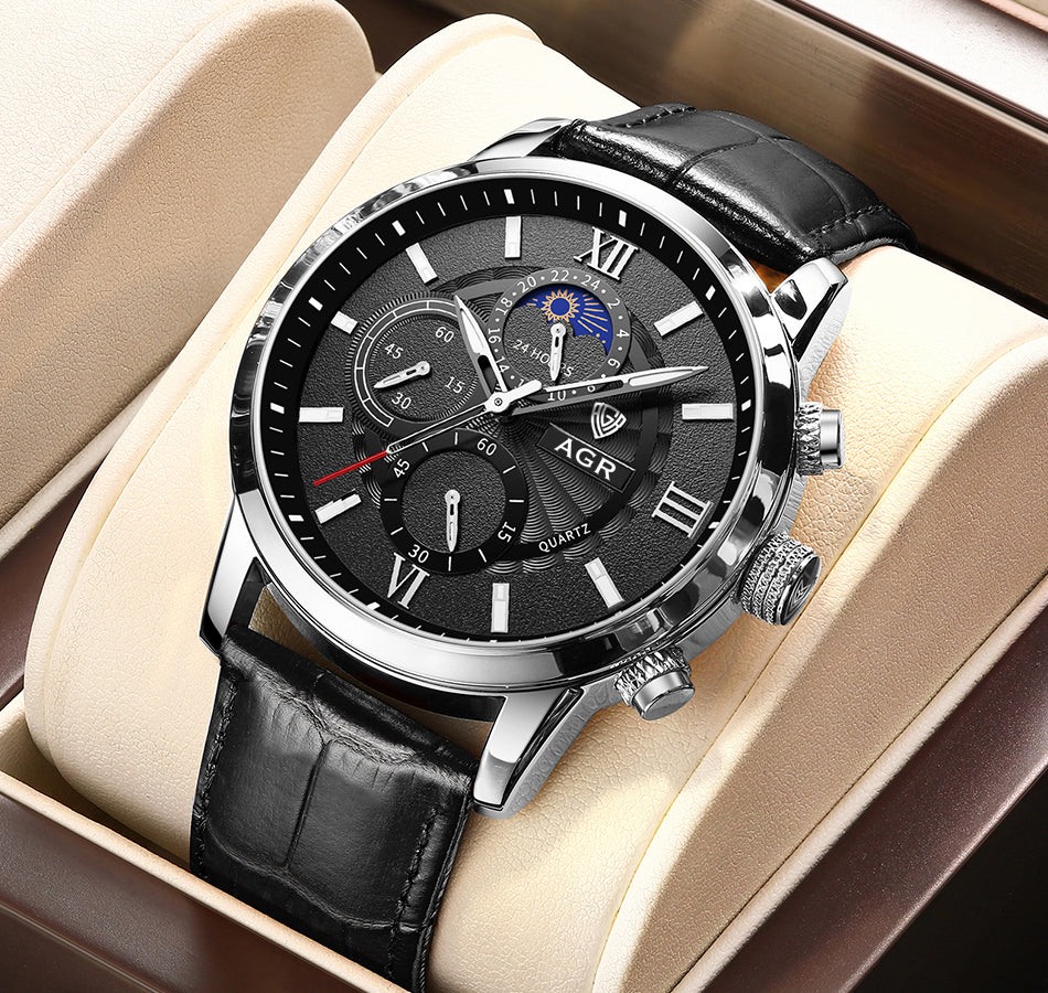 Luxury Quartz Watch Made of Leather