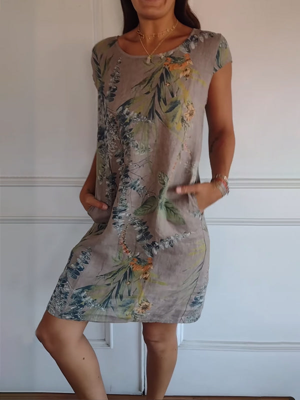 Anna - Comfortable Dress With A Round Neckline