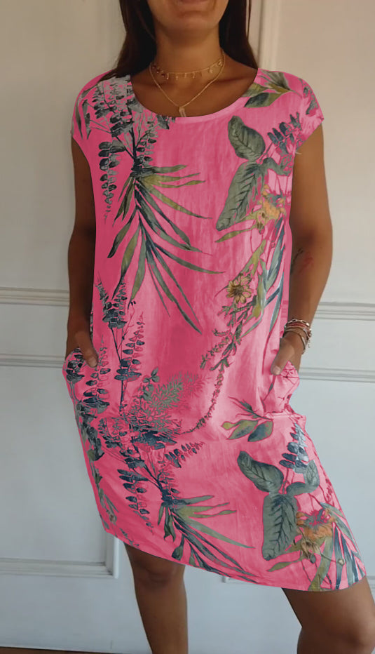 Anna - Comfortable Dress With A Round Neckline