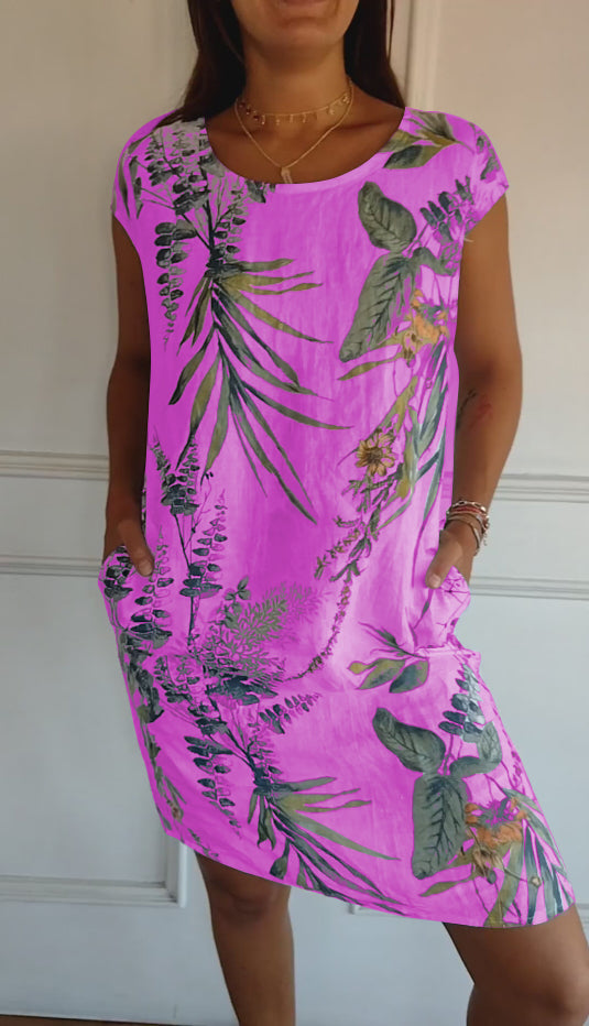 Anna - Comfortable Dress With A Round Neckline