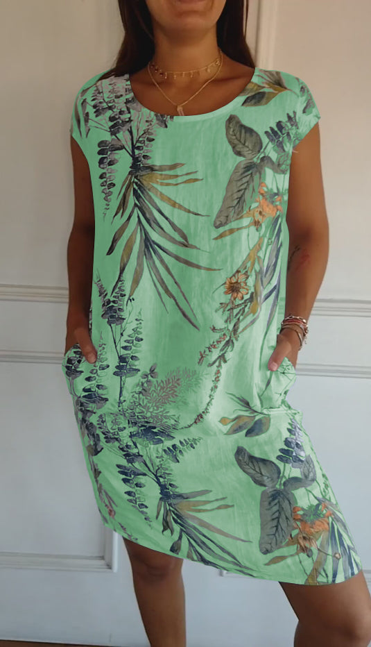 Anna - Comfortable Dress With A Round Neckline