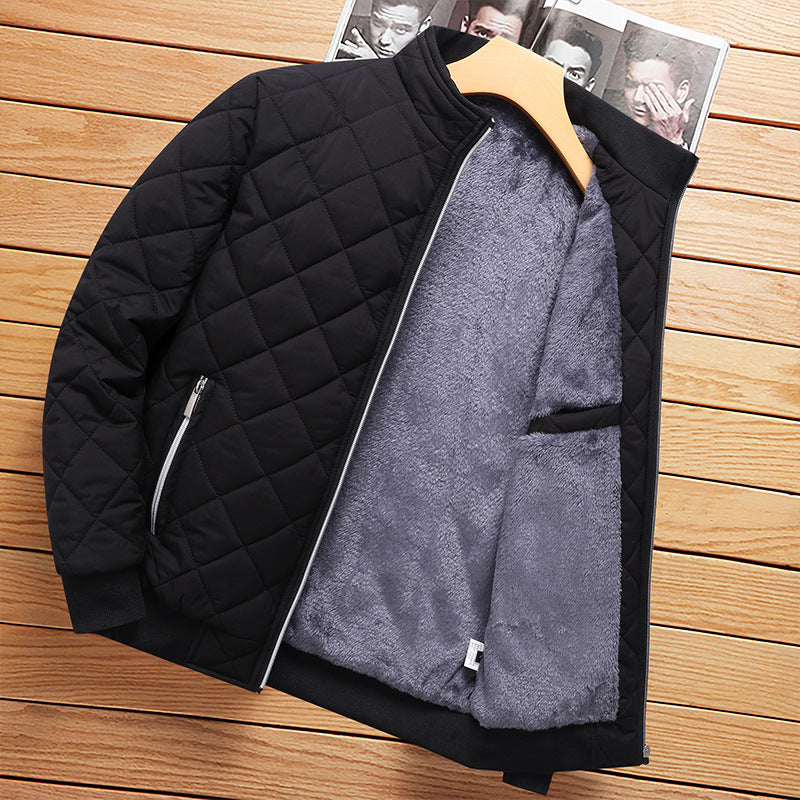 Mason | Quilted Jacket with Fleece Lining and Zip Front for Men