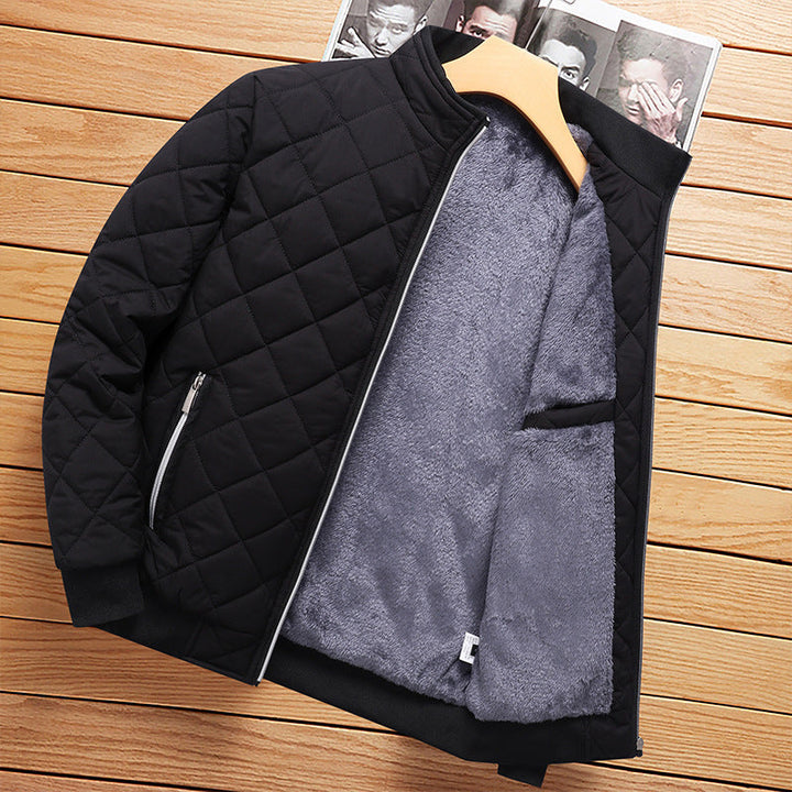 Mason | Quilted Jacket with Fleece Lining and Zip Front for Men