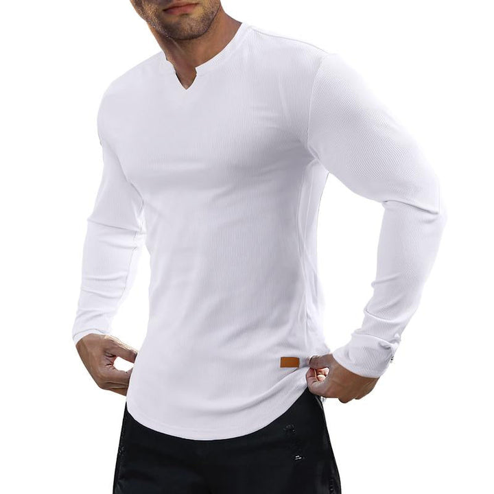 Elias | Athletic Ribbed Longline Top with Sculpted Fit for Men